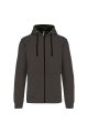 Heren Hoodie met rits Kariban K466 DARKGREY-BLACK